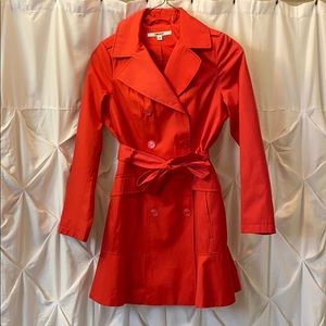 DKNY coral trench coat